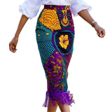 Printed Women'S High Waist Bag Hip Plus Size Skirt