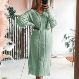 Fashion Knitted Pullover Sweater Dress