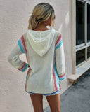 Hooded Long Sleeved Pullover Loose Sweater