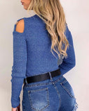 Long Sleeve Round Neck Sweater Top