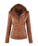 Zipper Leather Large Size Long Sleeve Jacket
