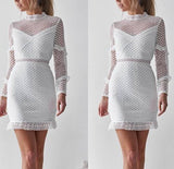 Long Sleeve Sexy Lace  Bodycon Dress