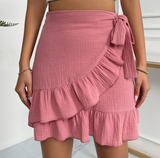 Casual Sexy Ruffle Skirt