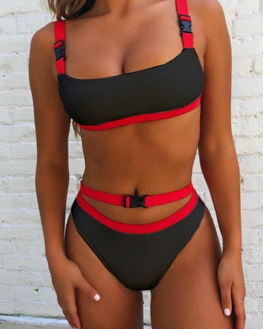 Sexy Buckled Swimsuit Bikini Sets