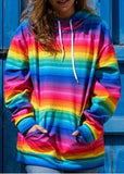 Hoodie Rainbow Stripe Sweater