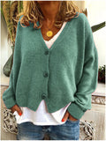 Womens Casual Loose Sweater Knitted Cardigan