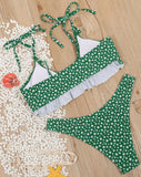 Bandage Floral Swimwear Bikini Set