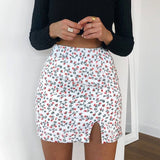 Women's Floral High Waist Tight Skirt