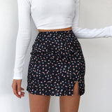 Women's Floral High Waist Tight Skirt