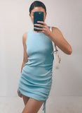 Round Neck Knit Mini Dress