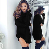 Fashion High-Necked Long-Sleeved Dress