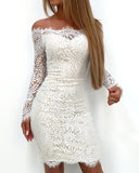 Sexy Lace Long Sleeve Bodycon Dress