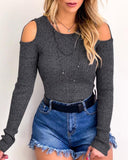 Long Sleeve Round Neck Sweater Top