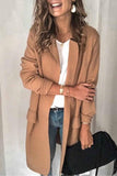 Cardigan Womens Solid Color Long Sleeve Jacket Coat