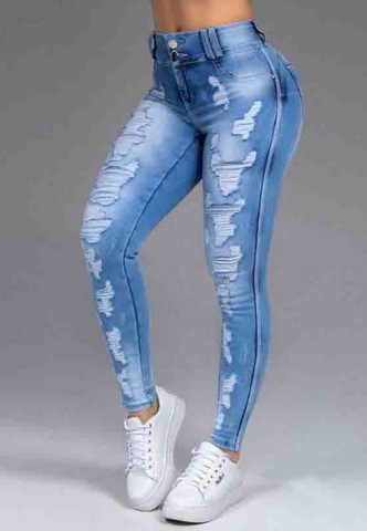 Fashion Shredded Stretch Denim Pants