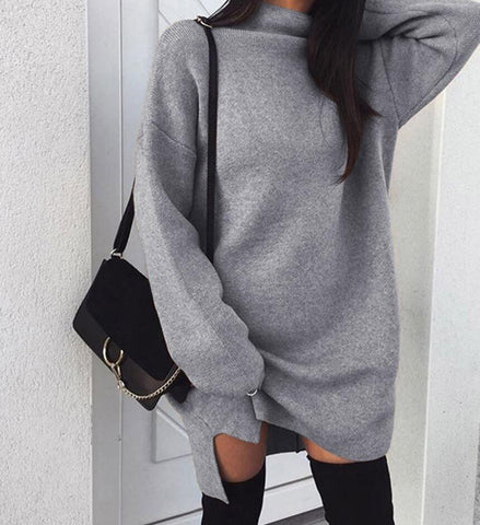 High necked Long sleeved Sweater Top