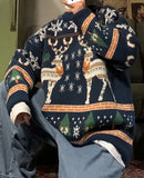 Loose Knit Reindeer Sweater
