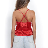 Sexy Solid Color V-neck Sling Vest Crop Top
