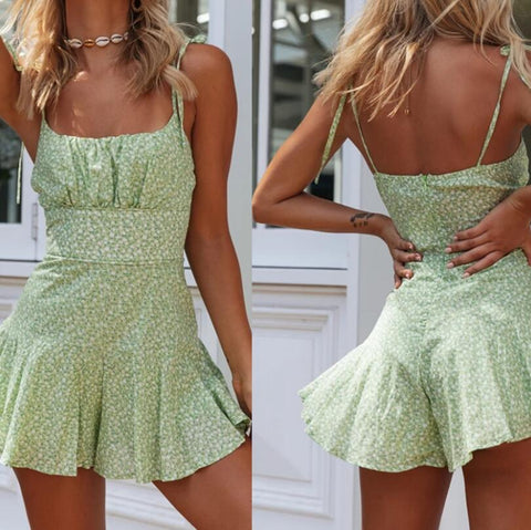 Fashion Print Sling Jumpsuit Rompers