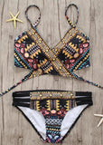 Exotic Aztec Pattern Bikini Set