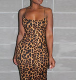 Sexy Print Leopard Sling Dress