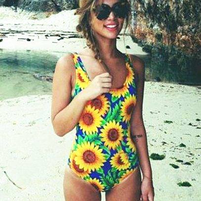 Fashion Print One Piece Bikini Swimwear