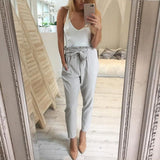 Slim High Waist Long Pants