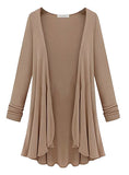 Long Sleeve Draped Open Front Cardigan Top