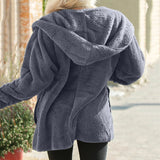 Loose Solid Color Long Sleeve Thick Coat