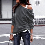 Fashion Round Neck Long Sleeve Sweater Top