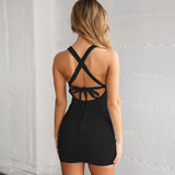 Women'S Solid Color Sexy Sleeveless Dress