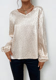 Womens V-neck Long Sleeved Pullover Shirts Top