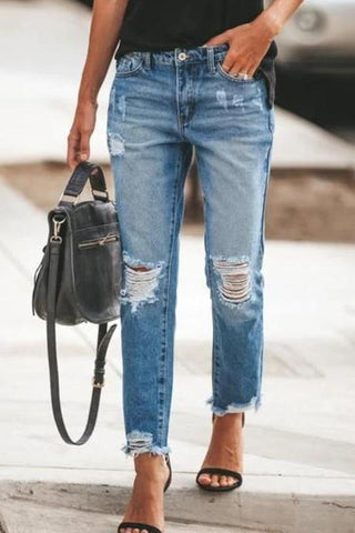 Fashion Womens Ripped Jeans