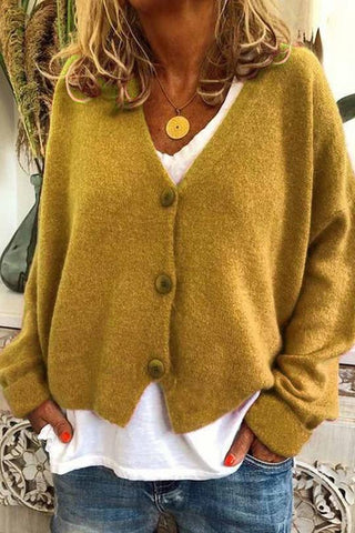 Womens Casual Loose Sweater Knitted Cardigan