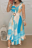 Women Elegant Print Casual Sleeveless Dress