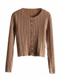 Retro Cardigan Long Sleeve Knitting Sweater